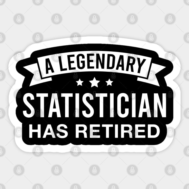 A Legendary Statistician Has Retired Retro Retirement Sticker by FOZClothing